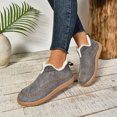 thumbnail image 7 of NexTorq Women's Winter Cotton Shoes Fleece Lined Warm Slip-On Boots Moc Toe Soft Sole Lightweight Cozy Cold Weather Footwear for Walking and Everyday Wear Dark Gray US-9 (EU-43), 7 of 7