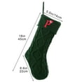 thumbnail image 3 of geerera 18" Large Knitted Xmas Stocking, Christmas Stockings with Initials, Letter P Embroidered Xmas Stockings, Christmas Party Fireplace Family Hanging Stocking Decorations, 3 of 5