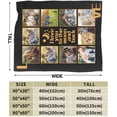 thumbnail image 3 of AISENIN Customizable Picture with Love Picture Text I Love You to The Moon and Back Personalized Photo Collage Throw Blanket for Kids Adults Family, 3 of 5