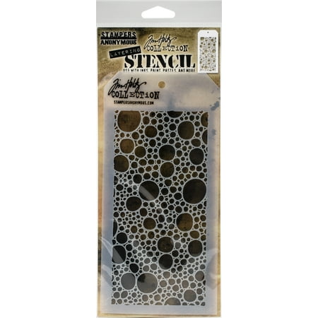 UPC: 0787790630319 | Tim Holtz Layered Stencil 4.125 X8.5 -Bubbles -Layered