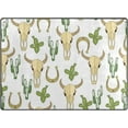 thumbnail image 2 of Coolnut Cactus Buffalo Skull Pattern Lightweight Area Rugs Carpet Mats Floor Rug Home Decor for Kids Room Living Room, 80"x 58", 2 of 6