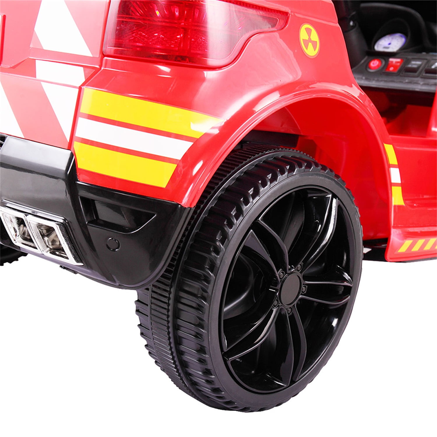 CIPACHO Electric Cars Toy for Kids, 12V Power Ride On Police Cars, Fire Truck for Children Child with Remote Control, Music, Red