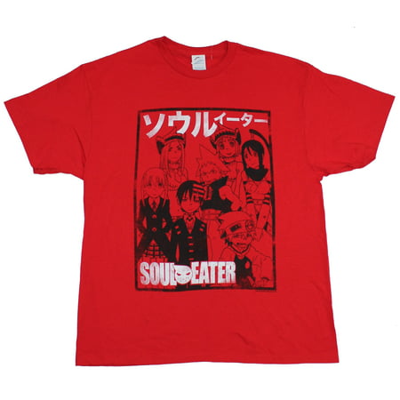 Soul Eater Mens T-Shirt - Team Cast Image Outlined in Box (The Best Of The Box Tops Soul Deep)