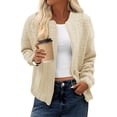 thumbnail image 2 of Spring Fall Women Long Sleeved Zipper Varsity Jacket Casual Bomber Jacket, 2 of 7