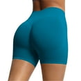 thumbnail image 2 of Women's Seamless High Waisted Biker Shorts, Butt Lifting Stretch Compression Shorts for Gym Workout Yoga Daily Activities Green S, 2 of 8