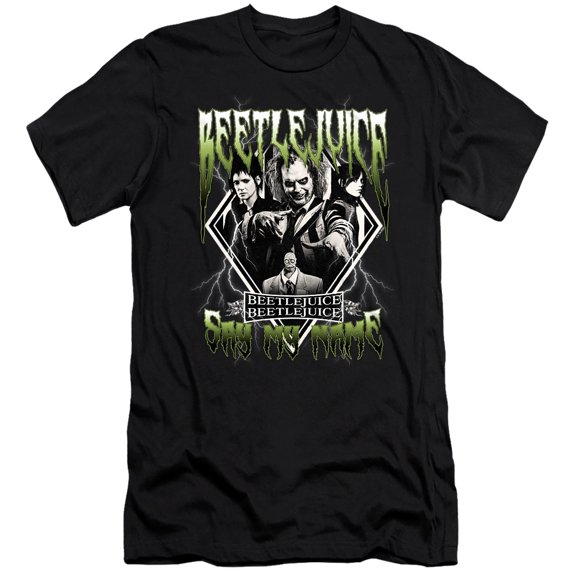 Beetlejuice Beetlejuice Group Band Unisex Adult Canvas Brand T Shirt, Black, X-Large