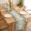 thumbnail image 6 of Spring Eucalyptus Cotton Linen Table Runner for Dining Kitchen, Summer Botanical Leaves Beige Watercolor Wedding Outdoor Party Tablerunners, Dresser Scarf Coffee Tablecloth Runners 13x70 Inches, 6 of 9