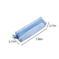 thumbnail image 3 of JeashCHAT Grid Mesh Pencil Case with Zipper Clear Small Pencil Pouch Transparent Stationary Bag for Pens, Pencils, Markers (Blue), 3 of 6