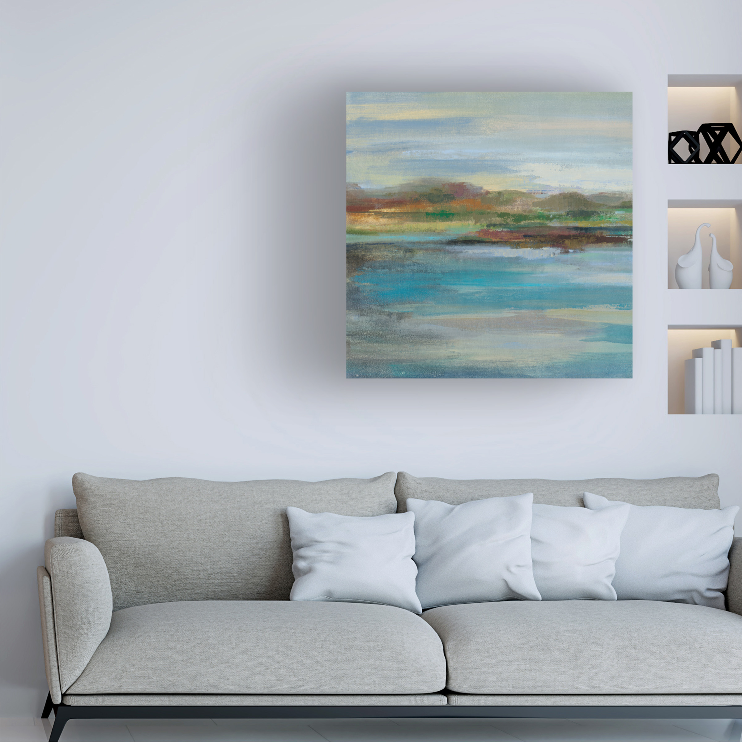 Trademark Fine Art 'Northern Shore Square I' Canvas Art by Silvia Vassileva