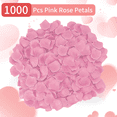 thumbnail image 2 of 1000 Pack Rose Petals, Artificial Fake Rose Petals Decoration, Great for Romantic Night, Engagement, Party, Event Flower Decorations, Marry Me Proposal Weddings, 1.77x1.77inch, Pink, 2 of 8