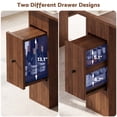 thumbnail image 5 of Advwin Extendable Dining Table for 6-10 People, 63" to 79" Space-Saving Folding Table with 4 Storage Drawers, Modern Rectangular Wooden Expandable Table for Dining Room, Kitchen, Office, Walnut, 5 of 12
