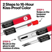 Revlon Liquid Lipstick with Clear Lip Gloss by Revlon, ColorStay Face Makeup, Overtime Lipcolor, Dual Ended with Vitamin E in Pink, 490 For Keeps Pink, 0.07 fl oz