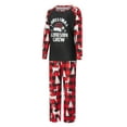 thumbnail image 3 of Elippeo Family Matching Christmas Pajamas, Letter  Hat Print Long-Sleeved Tops + Deer Pattern Trousers Sleepwear Outfits, 3 of 10