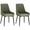 Green, variant on HOMCOM Dining Chairs Set of 2, PU Leather Kitchen Chairs with Metal Legs
