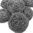 thumbnail image 3 of WEUVEB Stainless Steel Pan Scrubber with Comfort Grip Handle, 6-Pack Kitchen Cleaning Brushes, 3 of 8