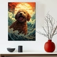 thumbnail image 3 of Spanish Water Canvas Wall Art Framed Great Wave Oil Painting Stretched and Framed Artsy Romantic Wall Paintings Girlfriend gift for Living Room Bedroom Bathroom Office Wall Décor, 3 of 4