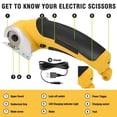 thumbnail image 2 of Cordless Electric Scissors, Cardboard Cutter, Rechargeable Powerful 4V Scissor Cutting Tool for Cardboard, Fabric, Leather, Yellow, 2 of 16