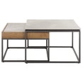 thumbnail image 4 of SEI Syd Modern Stone Nesting Coffee Table, Gray/Brown, 4 of 13
