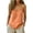 Orange, variant on Womens Cotton Linen Camisole Tops Summer Casual Spaghetti Strap Basic Tees Comfy V Neck Tank Top Thin Sleeveless Cami Shirts