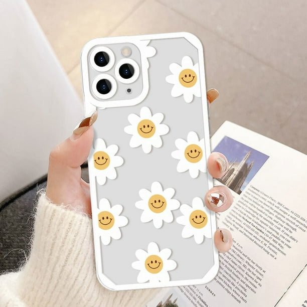 Daisy Flowers Phone Case For iPhone 11 Case iPhone 13 12 14 Pro Max XR XS Max X 7 8 Plus 12 13 Mini SE 2020 Colorful Clear Cover xuanjing unisex