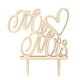 thumbnail image 1 of EeaseMX Adorno para tarta de boda de madera "Sr. y Sra." (color madera), 1 of 8