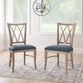thumbnail image 2 of Linon Andes Chair Nat Blue Set Of 2, 2 of 9