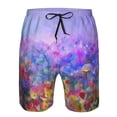 thumbnail image 4 of Naloa Colorful Purple Cosmos Flower Men's Beach Shorts, Surfing shorts, Swim trunks, Quick Dry Swim Trunks for Surfing Beach Fun - Medium, 4 of 9