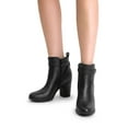 thumbnail image 5 of BURUDANI Women’s Chunky High-Heel Ankle Boots Round Toe, Fall Short Booties, 5 of 6