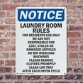 thumbnail image 4 of (2 Pack) Laundry Room Rules For Residents OSHA Notice Sign 18 Inch X 24 Inch Indoor / Outdoor Rust-Free Aluminum Metal Signs for Workplace, Workshop, and Construction Site, Made in the, 4 of 8