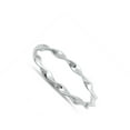 thumbnail image 4 of CHOOSE YOUR COLOR Thin Twisted Wave Stacking Wedding Ring .925 Sterling Silver Band Jewelry Female Size 9, 4 of 4