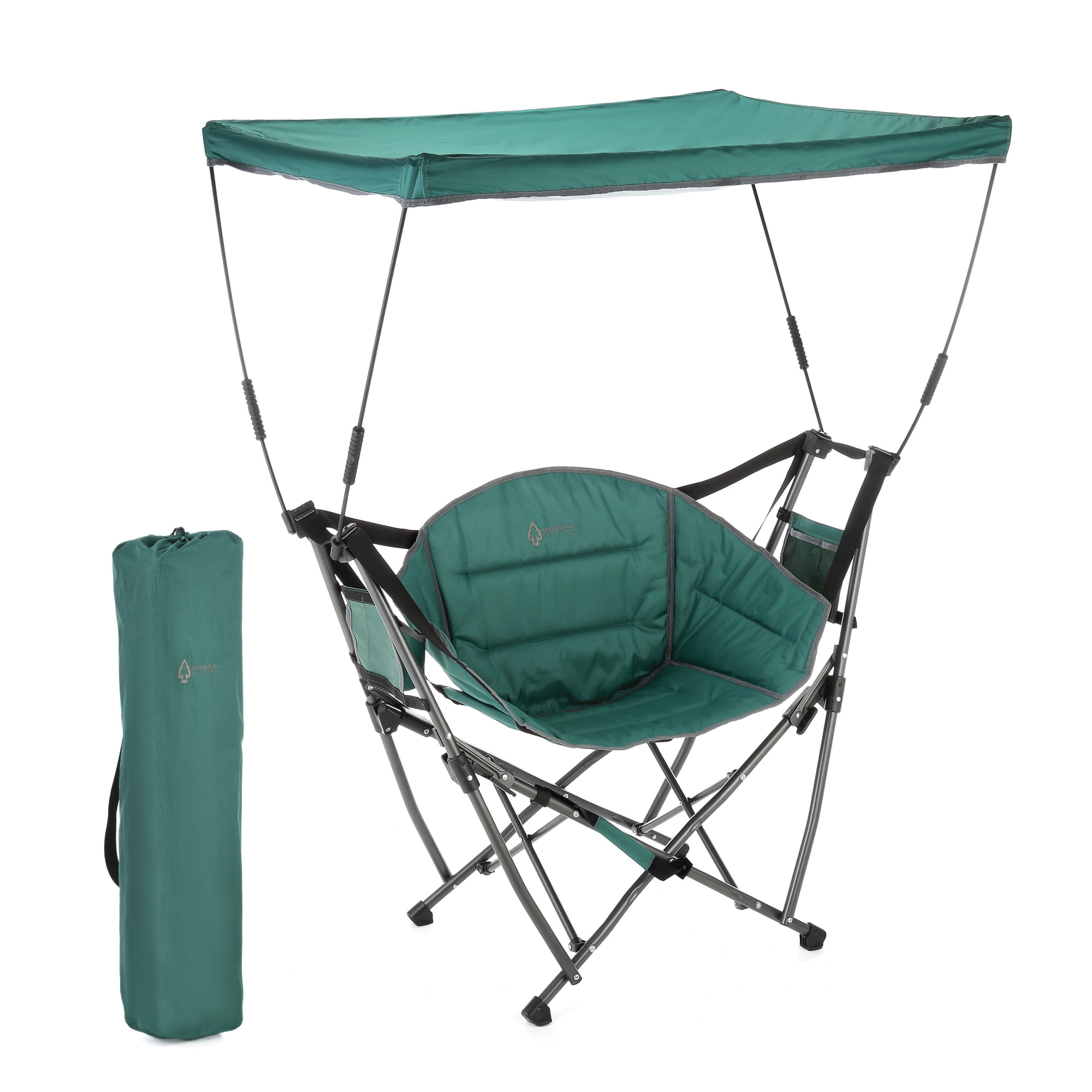 ARROWHEAD OUTDOOR Folding Swinging Hammock Camping Chair, w/ Canopy