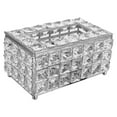 thumbnail image 1 of Organizador dispensador de servilletas de papel rectangulares decorativos para tocador de dormitorio Plata, 1 of 7