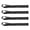 Black, variant on Multipurpose 12" Soft Loop Tie Down Straps for Motorcycles & Dirt Bikes