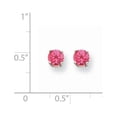 thumbnail image 2 of 14K White Gold Earring Stud Women'S Pink Spinel Round 5 mm, 2 of 2