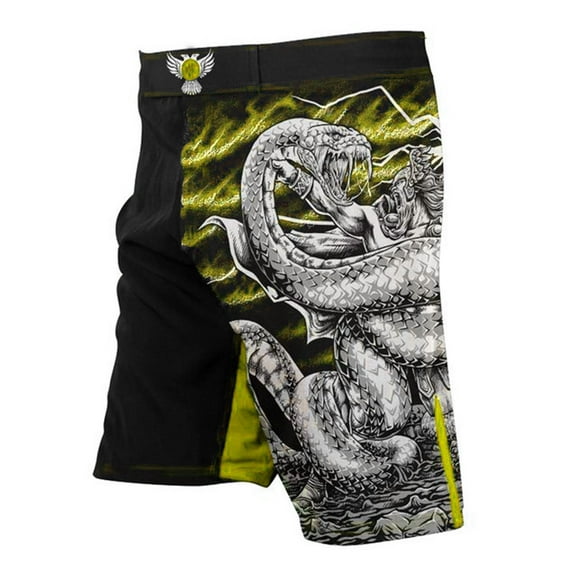 Raven Fightwear Men's Thor Norse MMA Shorts BJJ Black/Yellow