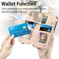 thumbnail image 4 of Phone Case for Samsung Galaxy Note 20 Glaxay Note20 5G Wallet Cover with Screen Protector and Zipper Credit Card Holder Stand Leather Cell Accessories Gaxaly Notes 20s Twenty Not S20 Women Men Beige, 4 of 13