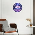 thumbnail image 3 of Non-Ticking Silent Wall Clocks Battery Operated Personalized Decor Clock for Living Room,Bedroom-Beautiful Purple Lotus Flower Floating In Water(10inch), 3 of 4