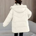 thumbnail image 5 of UPPADA Women Zip Up Long Puffer Coat Winter Warm Hooded Jacket Long Sleeve Parka Full Length Down Coats with Pockets,Retro Puffer Jackets for Women White,M, 5 of 7