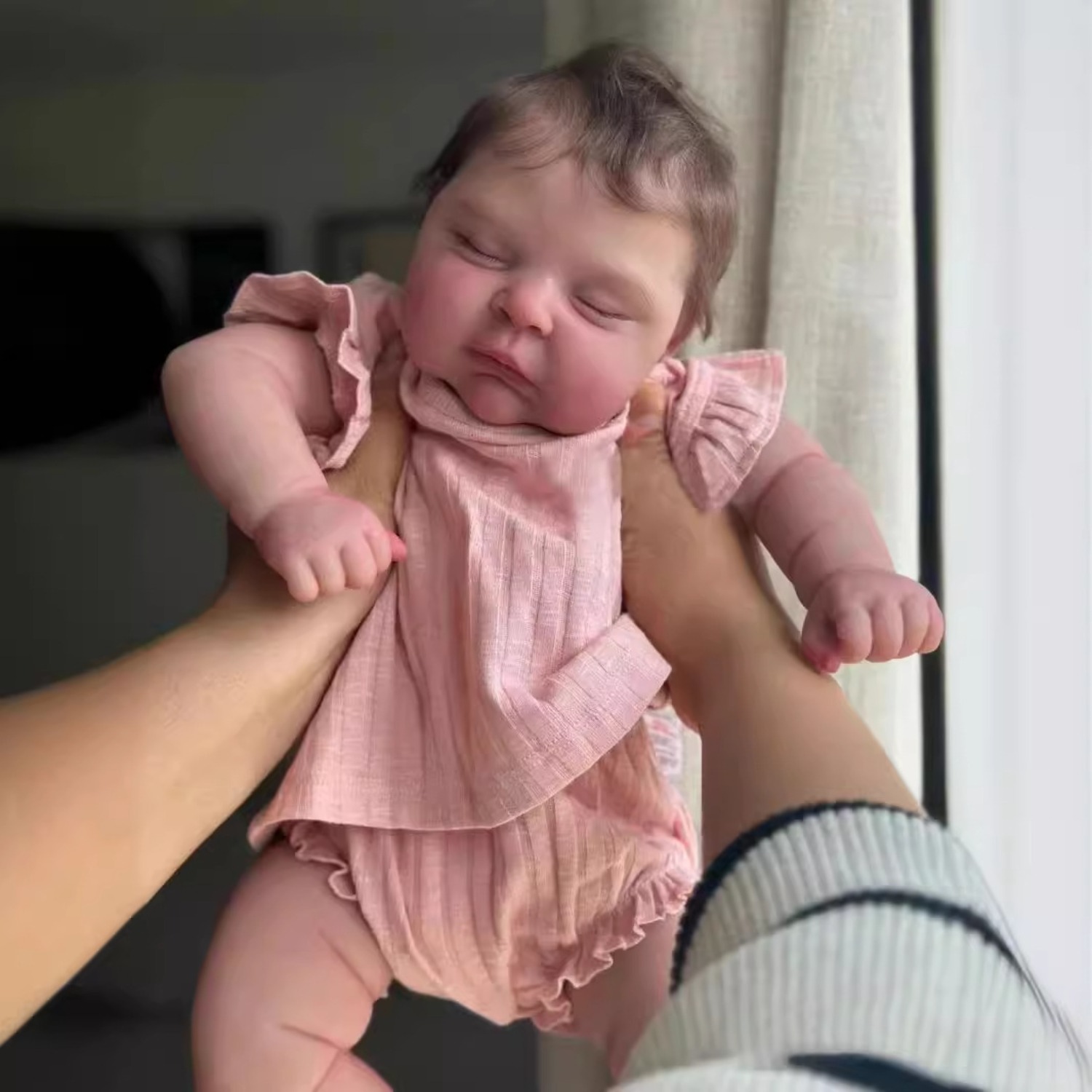 50CM Lifelike Reborn Baby Doll  Peaches Rebirth Doll Simulation Baby 3D Skin, Cotton Body