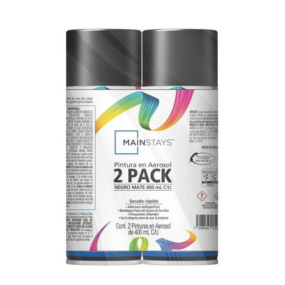 Pintura en Aerosol Mainstays Pintura en aerosol, 2 Pack, 400ml