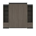 thumbnail image 3 of Atlin Designs 104" Modern Wood Queen Murphy Bed and 2 Bookcases in Bark Gray, 3 of 13