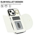 thumbnail image 5 of Wallet Case Compatible with iPhone 15 Plus Case with Card Holder - Credit Card Slot,RFID Blocking,360°Rotating Ring Kickstand and PU Leather Wallet Cover for Women iPhone 15 Plus, White, 5 of 9
