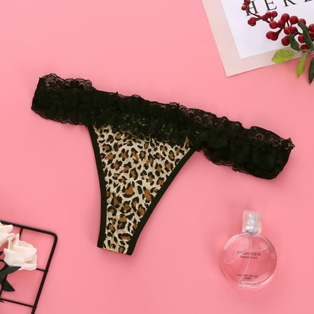 

Cathalem Valentines Day Lingerie Underpant Leopard Tank Print Underwear Lace Translucent Lingerie Top And Panties Underwear Brown X-Large