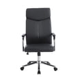 thumbnail image 1 of Ilios Innova | Silla Ejecutiva Negra Ergonómica con Altura Ajustable, Respaldo Alto Acolchado, Base Metálica Cromada con Ruedas 360°, Diseño Moderno para Oficina y Home Office, 1 of 9