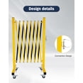 thumbnail image 5 of Expandable Barricade with Wheels 11.5 Feet Long Retractable Metal Traffic Gate Portable Security Barrier Yellow Black, 5 of 7