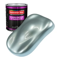 Restoration Shop Silver Blue Metallic Acrylic Urethane Auto Paint - Gallon Paint Color Only, Single Stage High Gloss