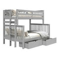 thumbnail image 4 of Bedz King Bunk Beds Twin over Full Mission Style with End Ladder and 2 Under Bed Drawers, Gray, 4 of 9