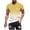 Yellow, variant on Hfnxid Mens Big and Tall Top Fashion Graphic Short Sleeve T-Shirt Slim Fit Gradient Crew Neck Tee Summer Classic Breathable Tropical Print Printed Shirts Sky Blue XXXXL