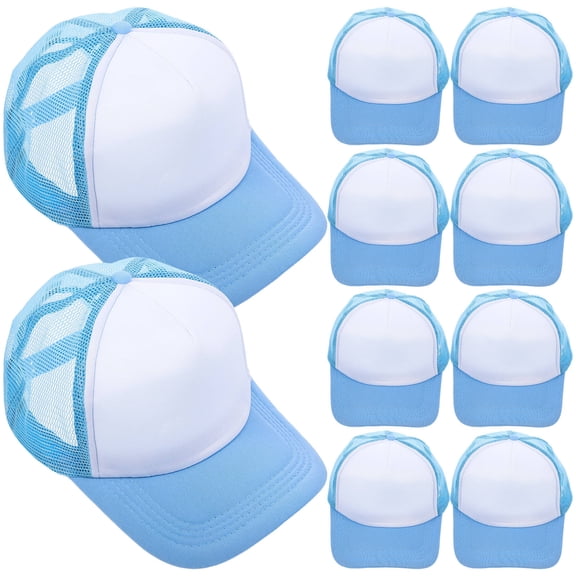 LOLIPPYY 10Pcs Heat Transfer Blank Baseball Hats Mesh Design for Sublimation and Daily Outdoor Use