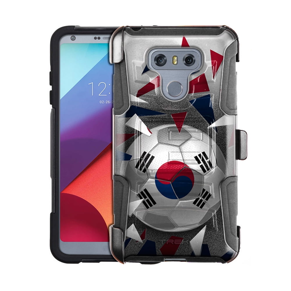 LG G6 Armor Hybrid Case Soccer Ball Korea Flag by Trek Media Group